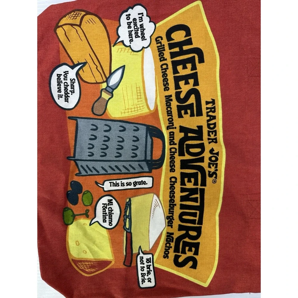 Trader Joe's Bag Reusable Canvas Cheese Adventures shopping Heavy Duty Large
